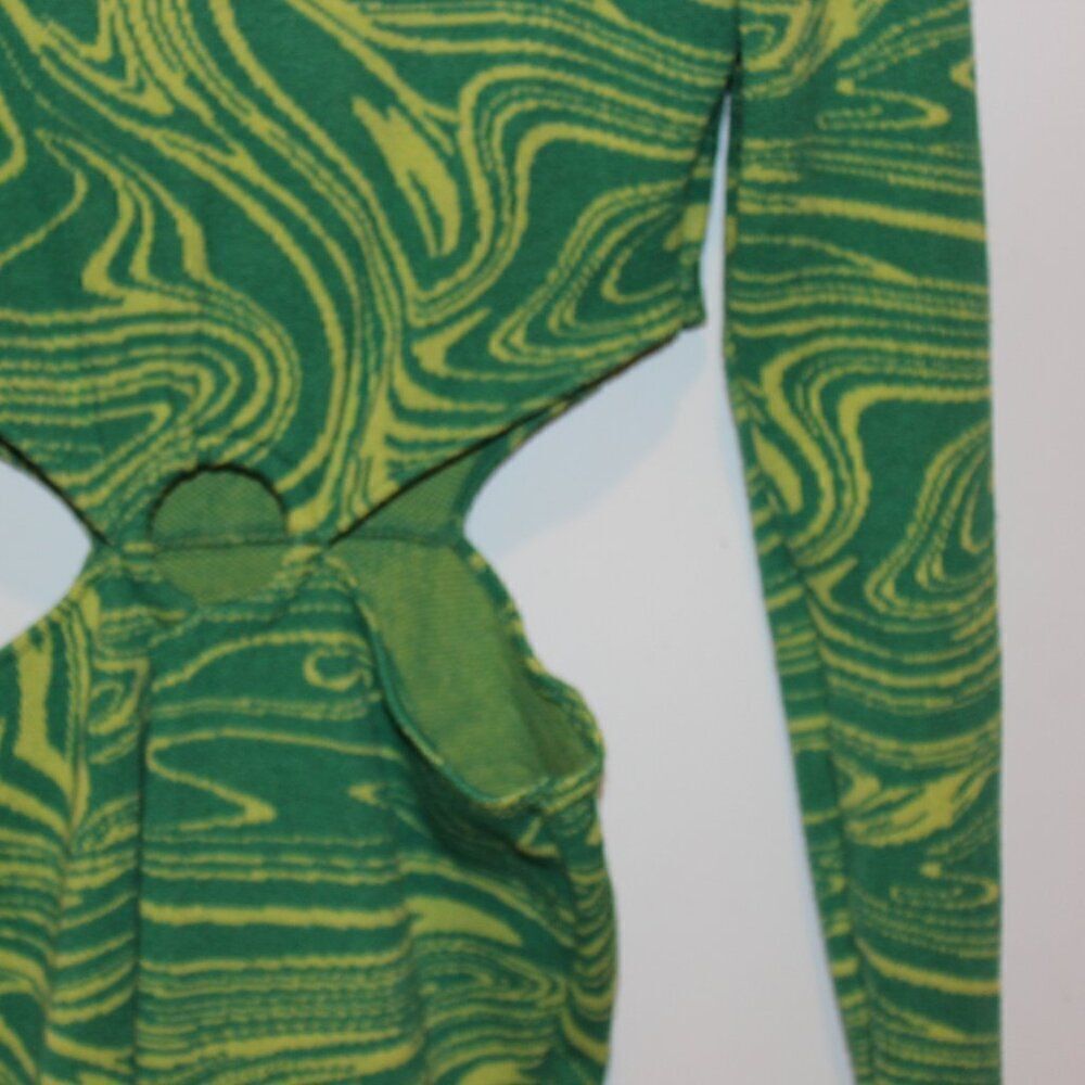 Zara Cut Out Jacquard mini Dress Women's Size Medium - Picture 4 of 10